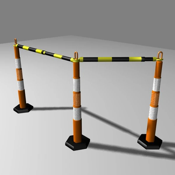 construction barrier fence 10 3D Model .c4d .max .obj .3ds .fbx .stl .blend 