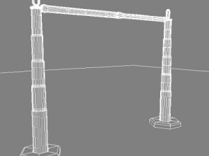 construction barrier fence 10 3D मॉडल