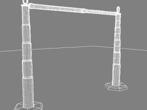 construction barrier fence 10 3D Model