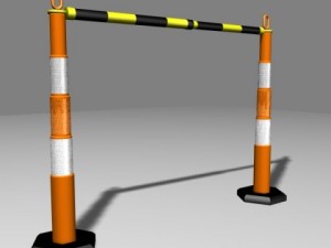 construction barrier fence 10 3D मॉडल