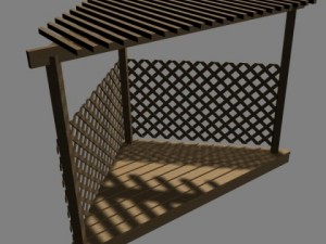 pergola 5 corner freestanding 3D मॉडल