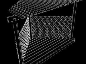 pergola 5 corner freestanding 3D Model