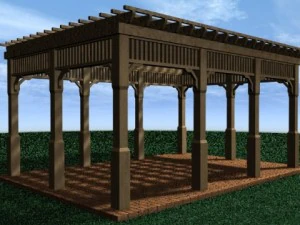p&eacute;rgola 6 independiente Modelo 3D