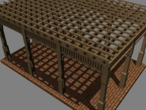 pergola 6 freestanding 3D Model