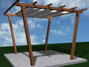 p&eacute;rgola 8 independiente Modelo 3D