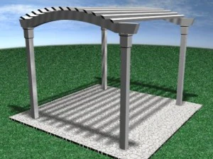 pergola 9 freestanding 3D Model