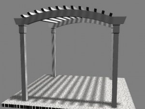 pergola 9 freestanding Modello 3D