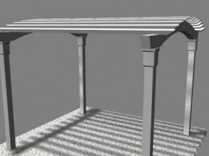 pergola 9 freestanding Modello 3D