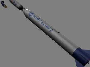 iranian simorgh3 irilv rocket 3D Model