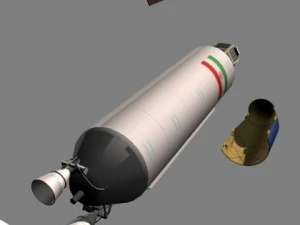 iranian simorgh3 irilv rocket 3D Model
