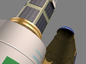 iranian simorgh3 irilv rocket Modello 3D