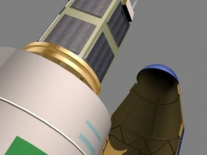 iranian simorgh3 irilv rocket 3D Model