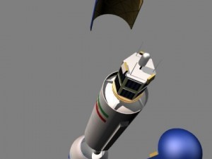 iranian simorgh3 irilv rocket Modello 3D