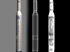 iranian simorgh3 irilv rocket 3D Model