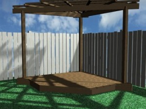pergola10 corner freestanding Modello 3D