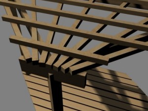 pergola10 corner freestanding 3Dモデル