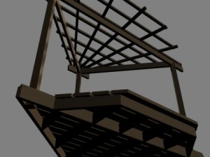 pergola10 corner freestanding 3Dモデル