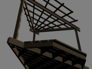 pergola10 corner freestanding 3D Model