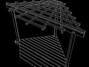 pergola10 corner freestanding 3D Model