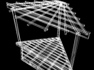 pergola10 corner freestanding 3D Model