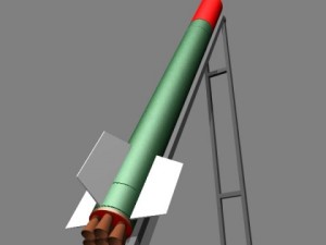 hamas qassam artillery rockets Modelo 3D
