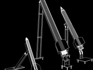 hamas qassam artillery rockets Modelo 3D
