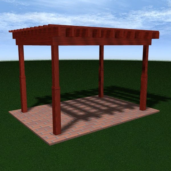 pergola 7 freestanding 3D Model .c4d .max .obj .3ds .fbx .stl .blend 