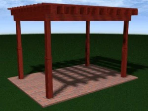 p&eacute;rgola 7 independiente Modelo 3D