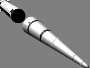 chinese css6 srbm missile 3D Модель