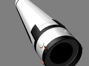 chinese css6 mod 1 srbm missile 3D-Modell