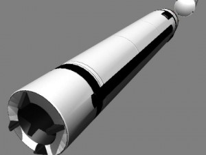 chinese css6 mod 1 srbm missile 3D-Modell