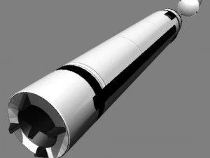 chinese css6 mod 1 srbm missile 3D Model