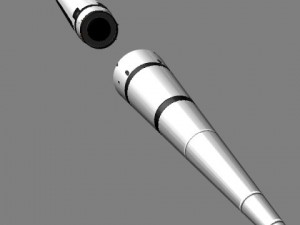 chinese css6 mod 1 srbm missile 3D-Modell