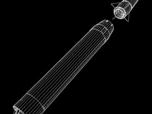 chinese css6 mod 2 srbm missile 3D Model