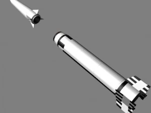 chinese css6 mod 2b srbm missile 3D Model