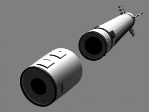 chinese css6 mod 3 srbm missile 3D Model