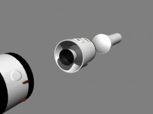 chinese css6 mod 3 srbm missile 3D Model