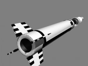 chinese css6 mod 3 srbm missile 3D Model