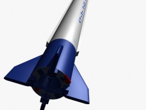 iranian safir2 block i rocket 3D Model