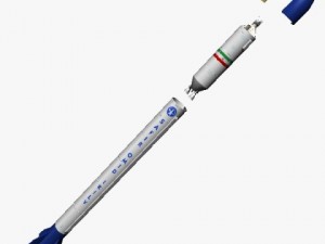 iranian safir2 block i rocket 3D Model