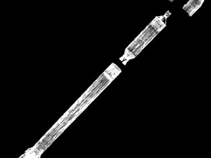 iranian safir2 block i rocket 3D Model