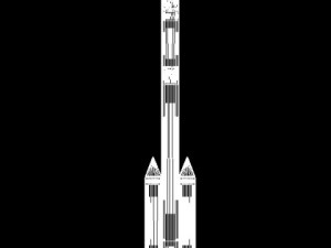 iranian safir2 block ii rocket concept 1 3D Model