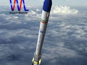 iranian safir2 block ib rocket 3D Model