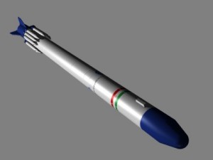 iranian safir2 block ib rocket 3D Модель