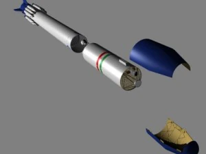 iranian safir2 block ib rocket 3D Model