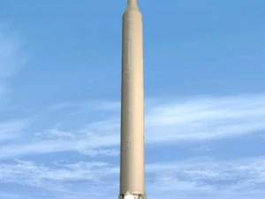 irański pocisk qiam1 srbm Model 3D