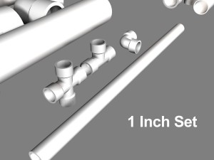 pvc plumbing pipe collection 3D Model