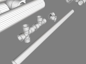 pvc plumbing pipe collection 3D Model