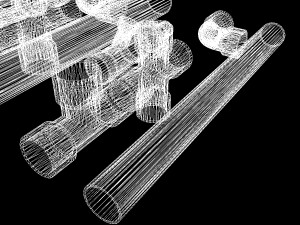 pvc plumbing pipe collection 3D Model