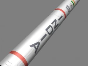 drdo agni4 irbm missile 3D Model